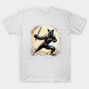 Cat with knife T-Shirt